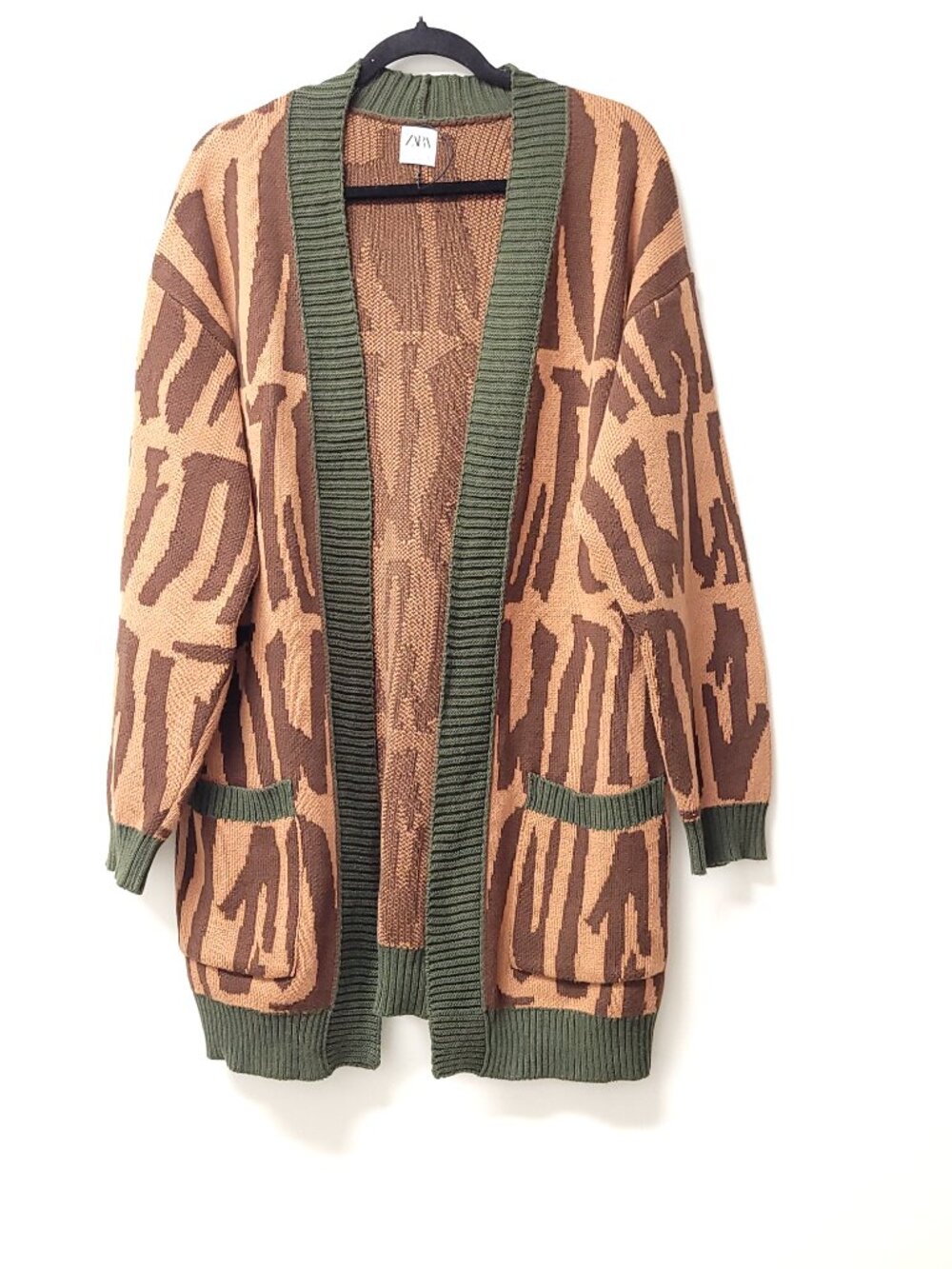 ZARA Womens Long Sleeve Open Front Cardigan Size L